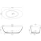 Alfi Brand 72 in L, 35.4 in W, Gray Matte, Concrete ABCO72TUB - alternate 5